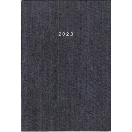 Ημερολόγιο ημερήσιο NEXT Fabric δετό 12x17cm 2023 σκούρο γκρι